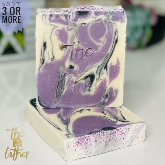 Lavender Charcoal Goat Milk & Cream EO Lather - Picture 2 of 2